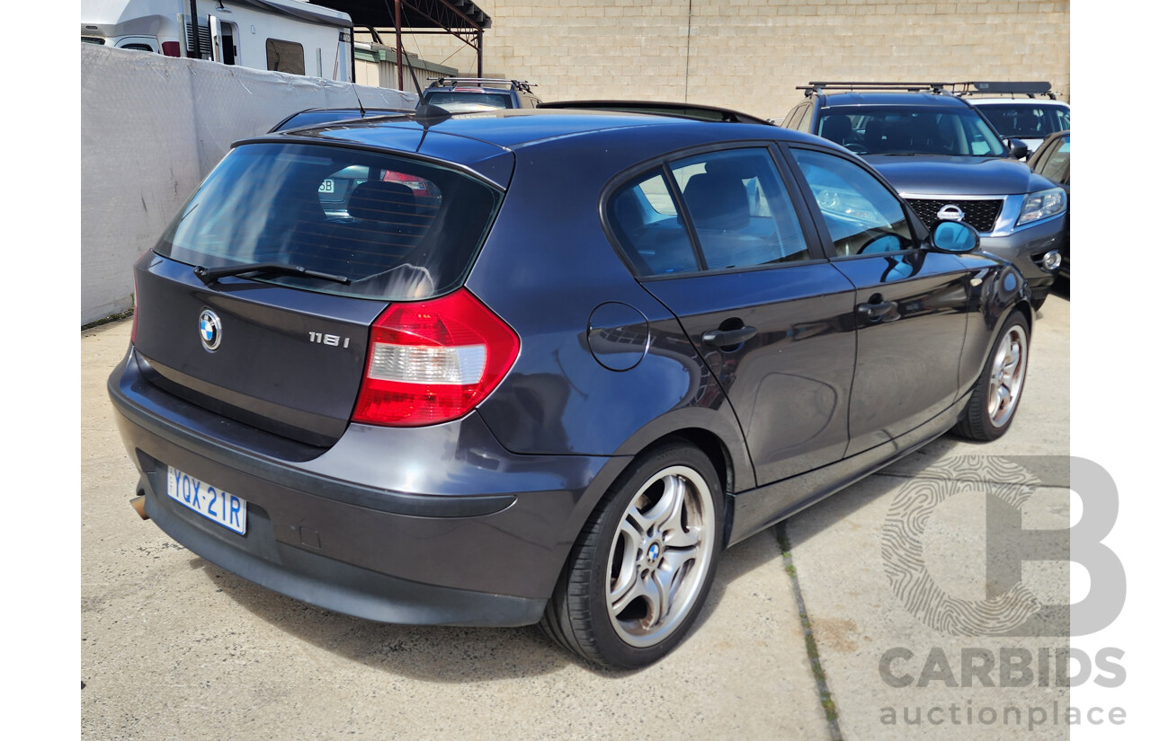 4/2005 Bmw 1 18i E87 5d Hatchback Grey 2.0L