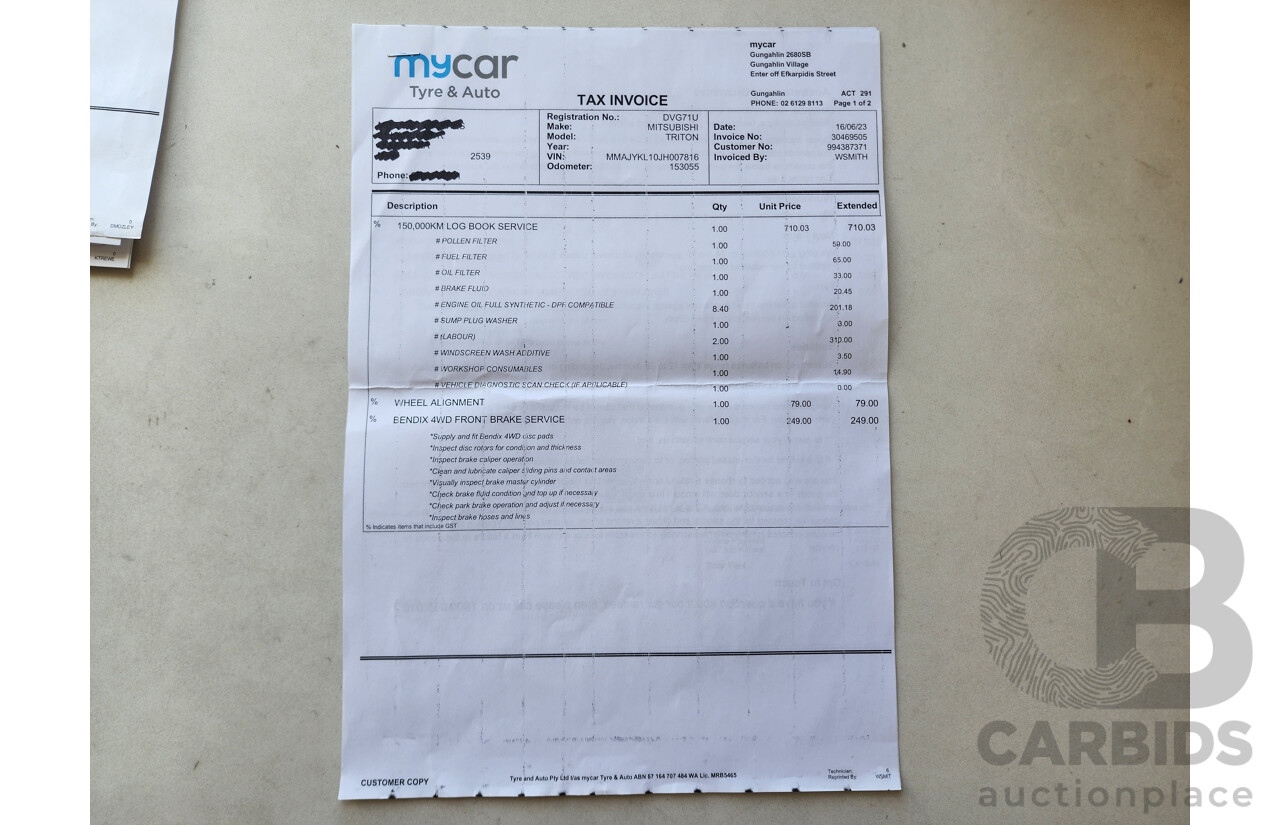 1/2018 Mitsubishi Triton GLS (4x4) MQ MY18 Dual Cab Utility White 2.4L