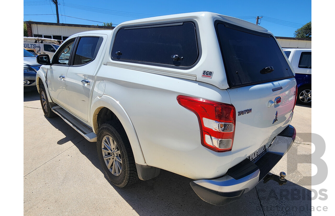 1/2018 Mitsubishi Triton GLS (4x4) MQ MY18 Dual Cab Utility White 2.4L