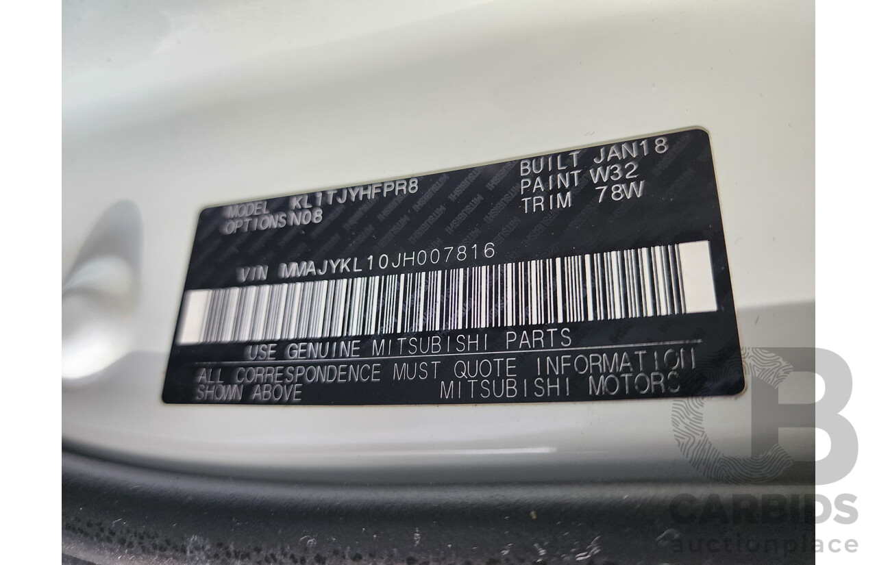 1/2018 Mitsubishi Triton GLS (4x4) MQ MY18 Dual Cab Utility White 2.4L