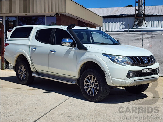 1/2018 Mitsubishi Triton GLS (4x4) MQ MY18 Dual Cab Utility White 2.4L
