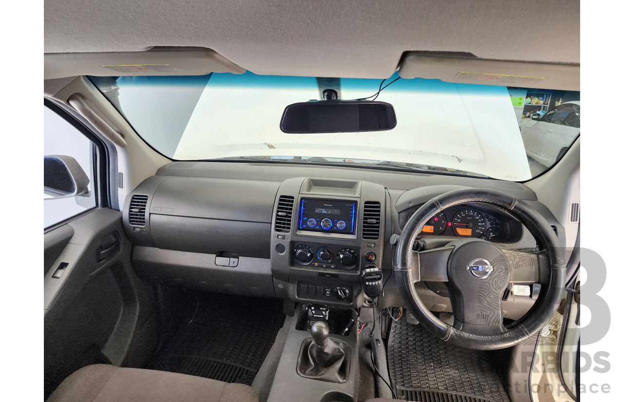2/2009 Nissan Navara RX (4x4) D40 Dual Cab P/Up White 2.5L