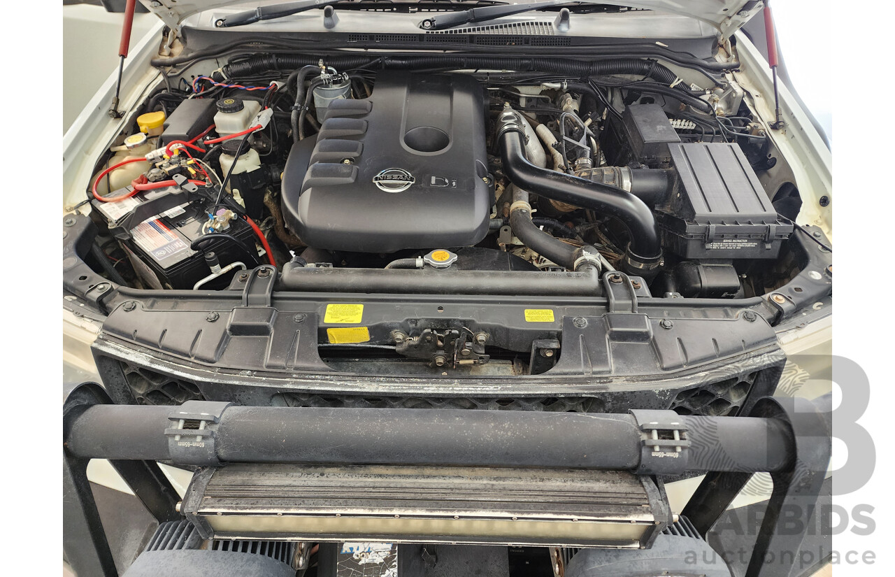 2/2009 Nissan Navara RX (4x4) D40 Dual Cab P/Up White 2.5L