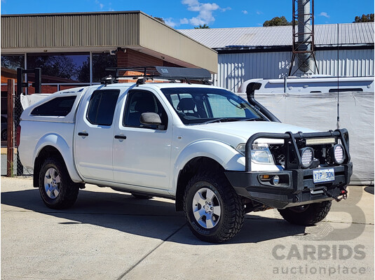 2/2009 Nissan Navara RX (4x4) D40 Dual Cab P/Up White 2.5L