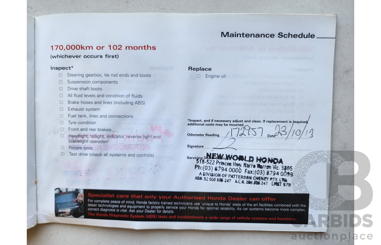 9/2006 Honda Accord EURO Luxury MY06 UPGRADE 4d Sedan Red 2.4L