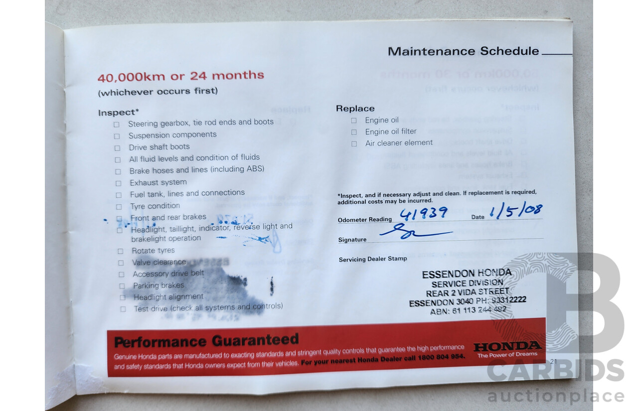 9/2006 Honda Accord EURO Luxury MY06 UPGRADE 4d Sedan Red 2.4L