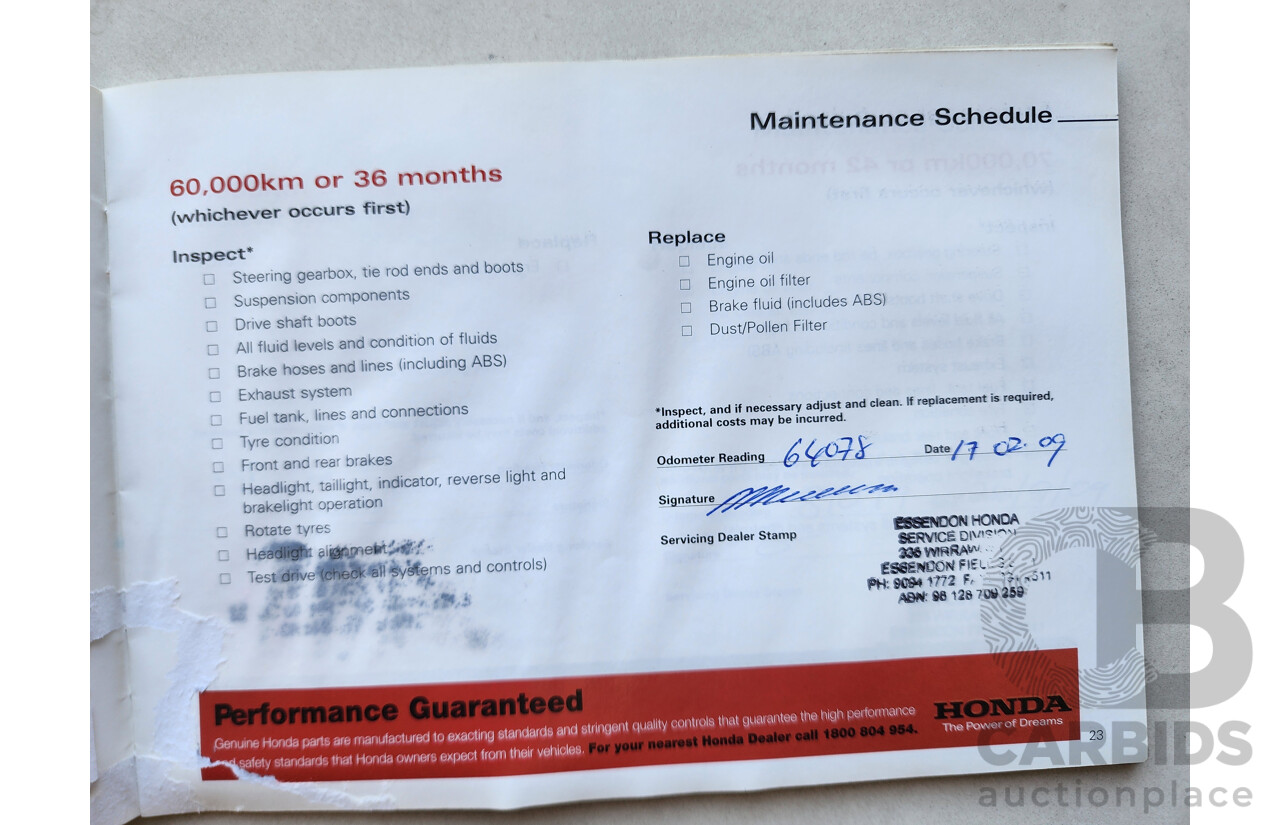 9/2006 Honda Accord EURO Luxury MY06 UPGRADE 4d Sedan Red 2.4L