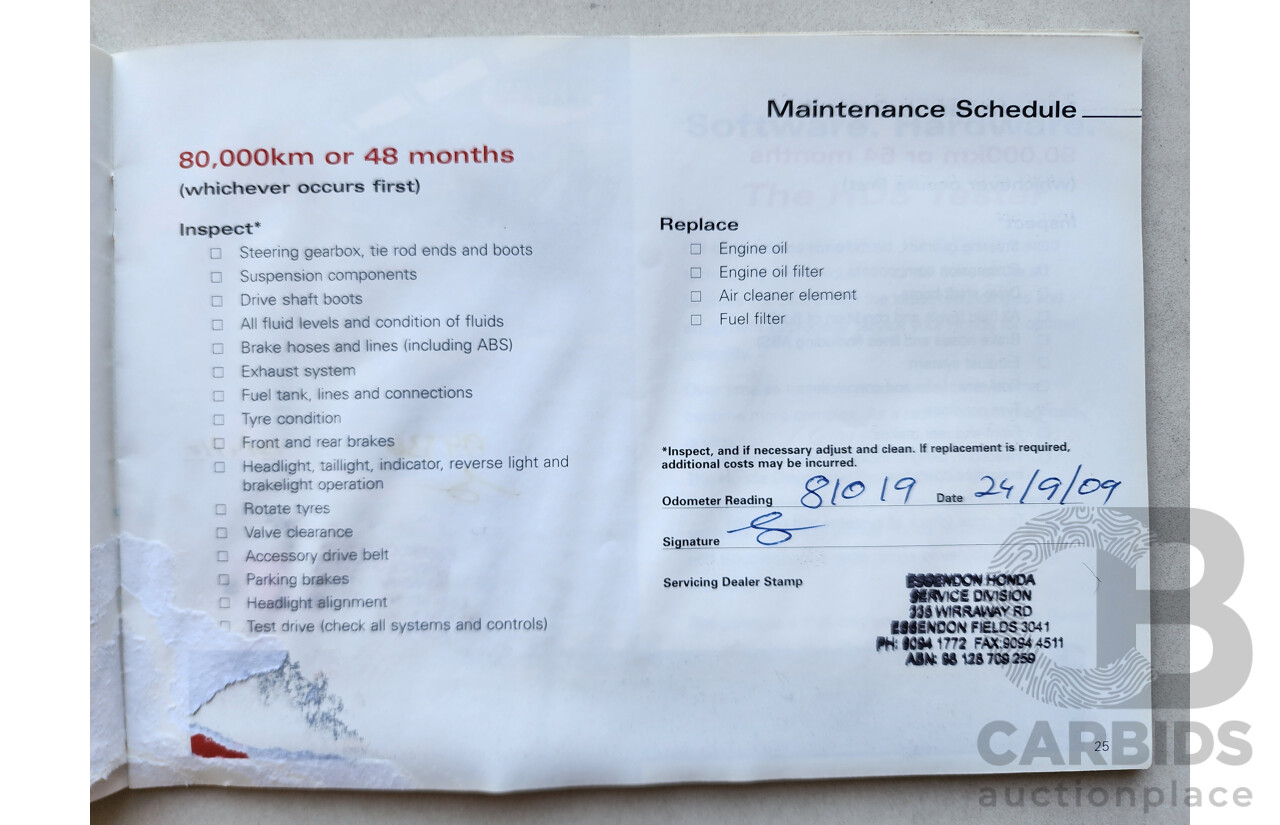 9/2006 Honda Accord EURO Luxury MY06 UPGRADE 4d Sedan Red 2.4L