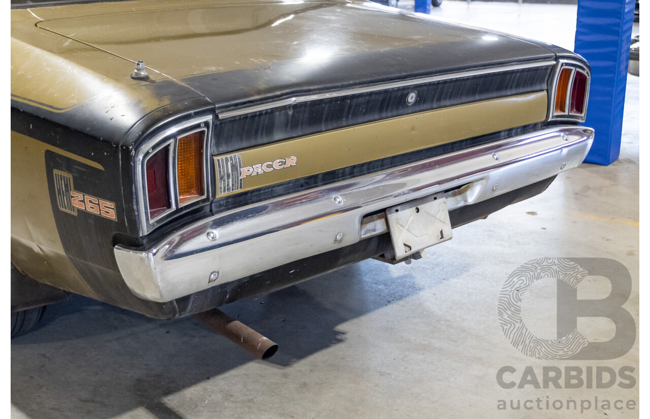 11/1972 Chrysler VH Valiant Pacer 4d Sedan Citron Gold Metallic Hemi 265ci 4.3L