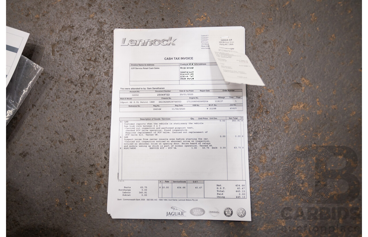 Land Rover Discovery Sport Si4 (213kW) SE (AWD) L550 MY19 4D Wagon Fuji White Turbo 2.0L