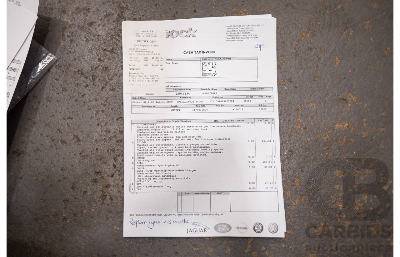 Land Rover Discovery Sport Si4 (213kW) SE (AWD) L550 MY19 4D Wagon Fuji White Turbo 2.0L