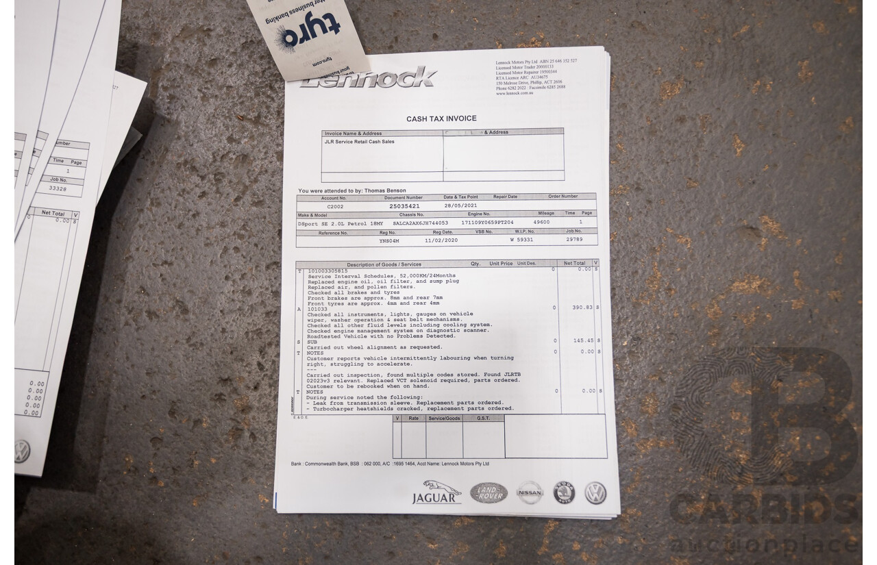 Land Rover Discovery Sport Si4 (213kW) SE (AWD) L550 MY19 4D Wagon Fuji White Turbo 2.0L