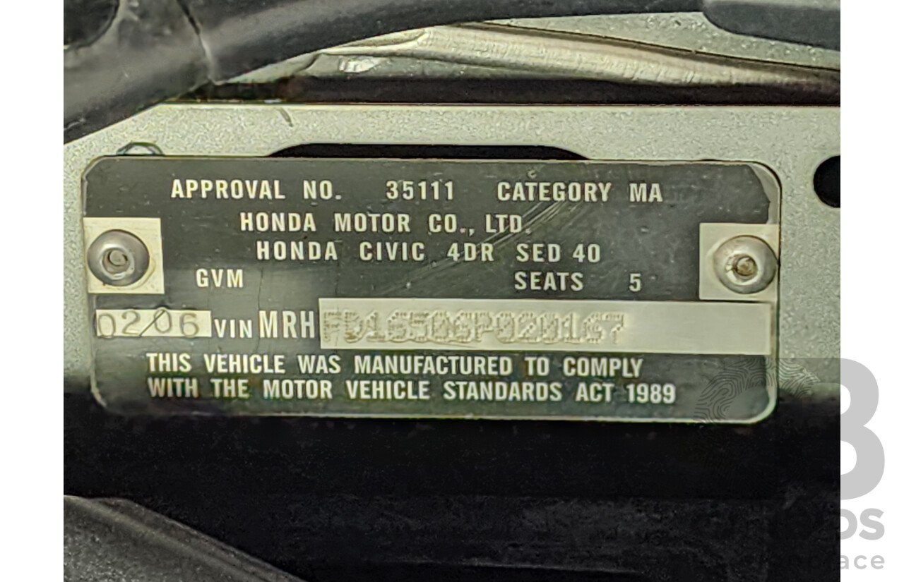 2/2006 Honda Civic VTi 40 4d Sedan Grey 1.8L