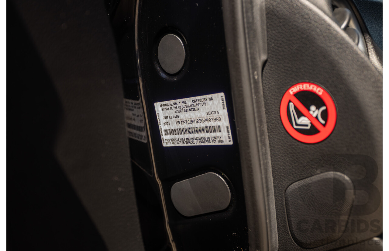 7/2021 Nissan Navara SL (4x4) D23 MY21.5 Dual Cab P/Up Black Star Turbo Diesel 2.3L