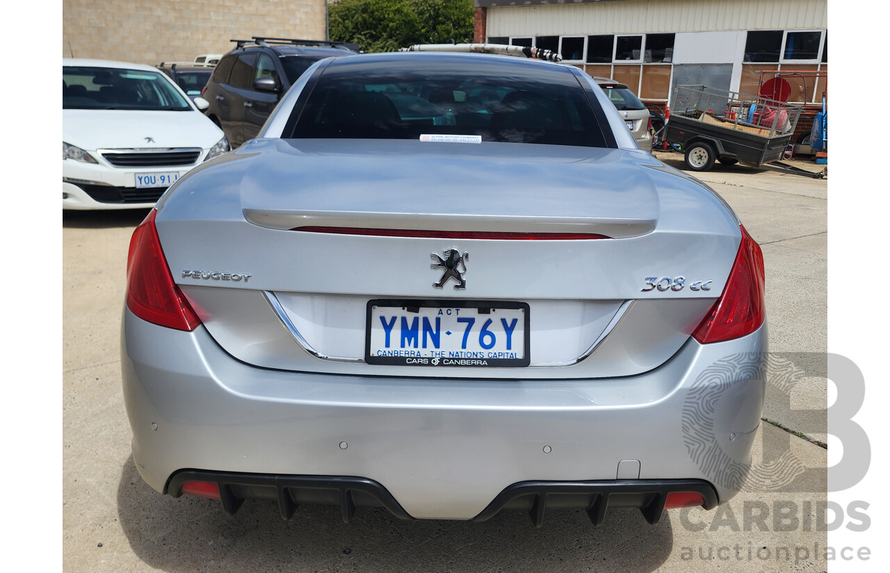 10/2011 Peugeot 308 CC  2d Cabriolet Silver 1.6L