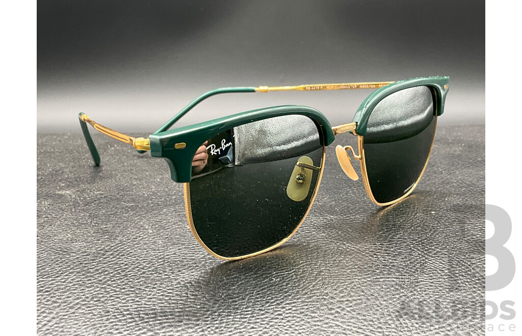 RayBan New Clubmaster (RB 4416) Green/Gold Sunglasses