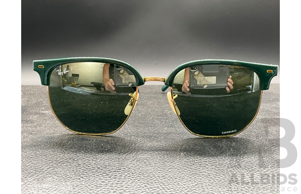 RayBan New Clubmaster (RB 4416) Green/Gold Sunglasses