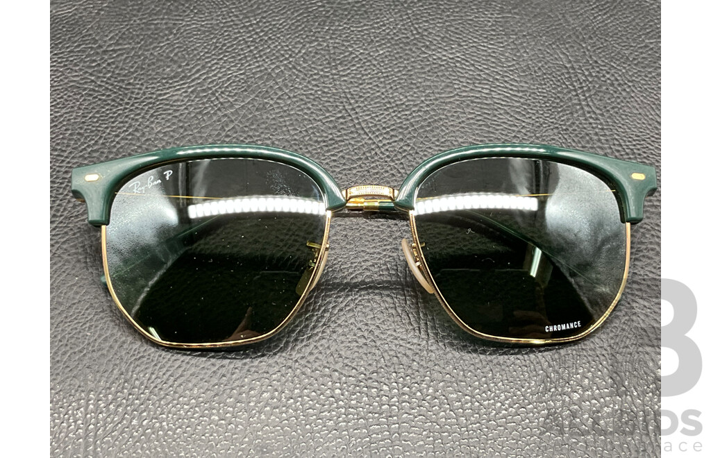 RayBan New Clubmaster (RB 4416) Green/Gold Sunglasses
