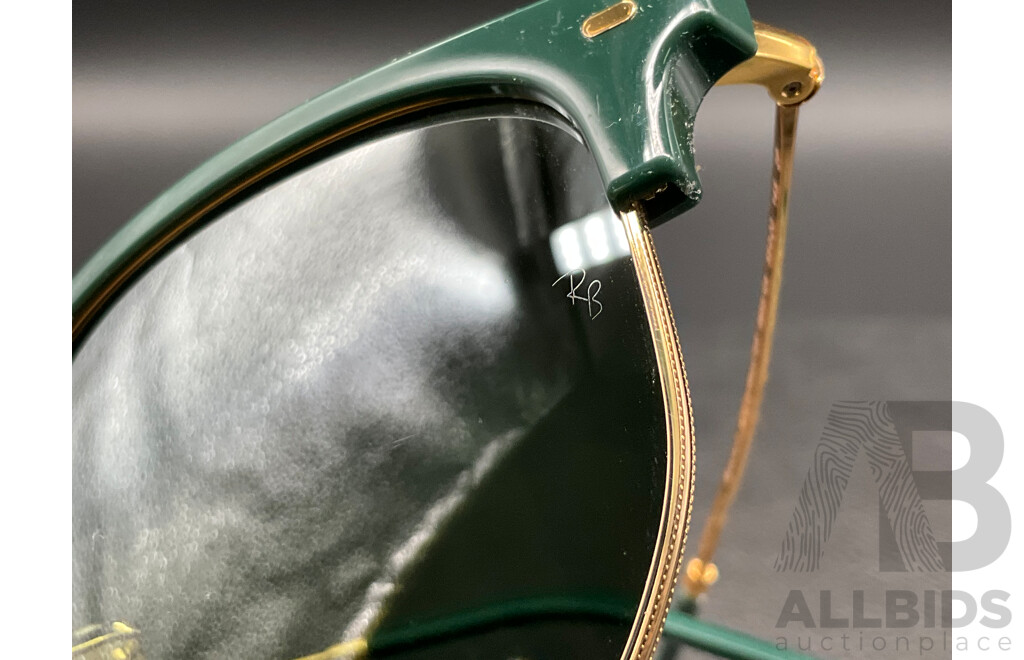 RayBan New Clubmaster (RB 4416) Green/Gold Sunglasses