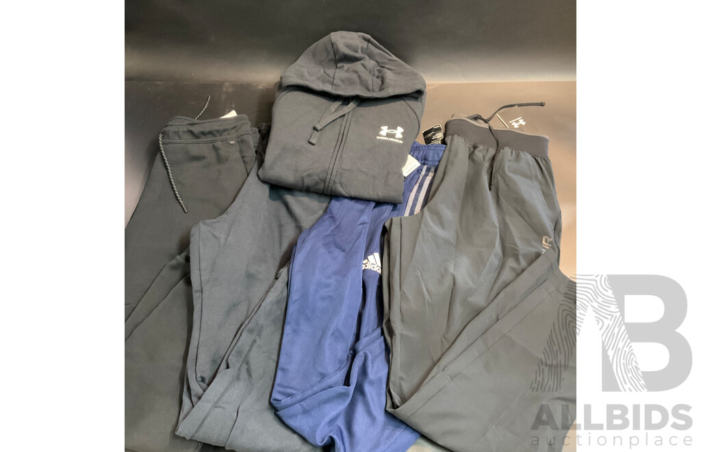 Assorted Under Armour, NIke, Adidas Jacket & Pants Size S/M/L - Lot of 5