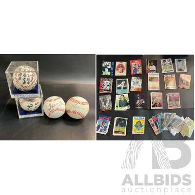 Assorted Basketball Memorabilia - Cards & Autograph Balls