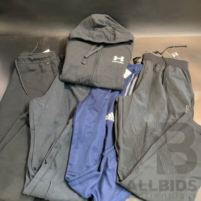 Assorted Under Armour, NIke, Adidas Jacket & Pants Size S/M/L - Lot of 5