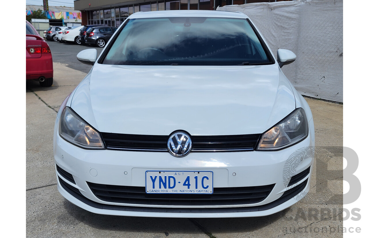 3/2014 Volkswagen Golf 90 TSI AU MY14 5d Hatchback White 1.4L