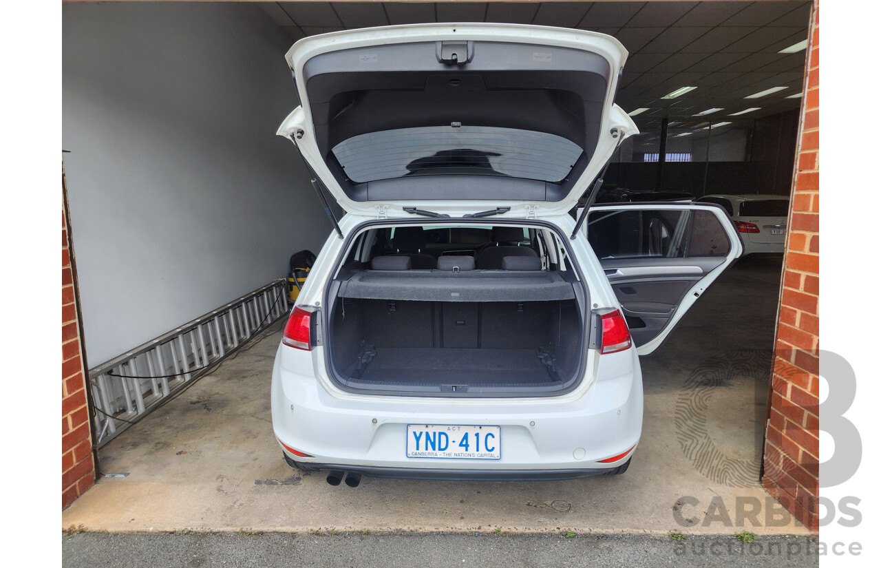 3/2014 Volkswagen Golf 90 TSI AU MY14 5d Hatchback White 1.4L