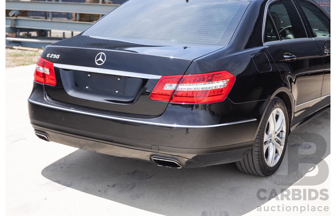 12/2012 Mercedes-Benz E250 CGI Avantgarde 212 MY12 4D Sedan Obsidian Black Turbo 1.8L