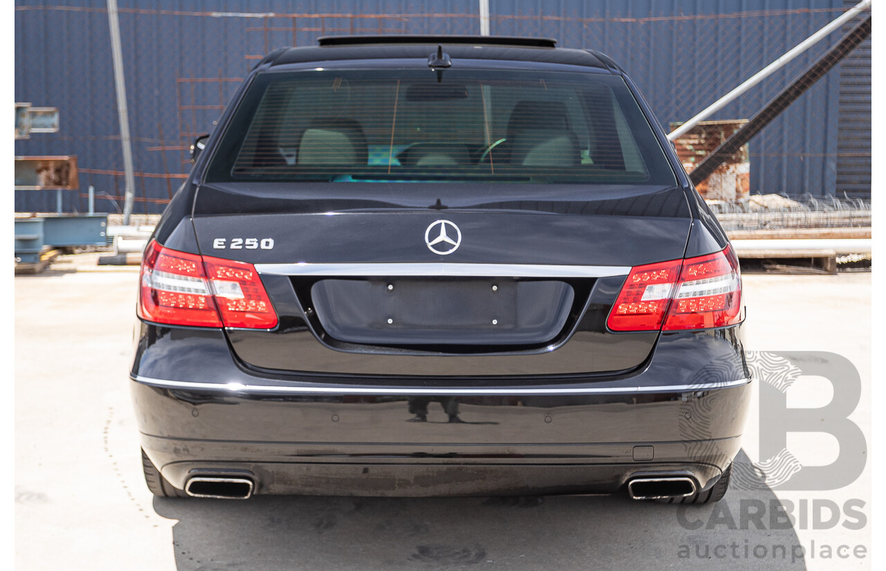 12/2012 Mercedes-Benz E250 CGI Avantgarde 212 MY12 4D Sedan Obsidian Black Turbo 1.8L